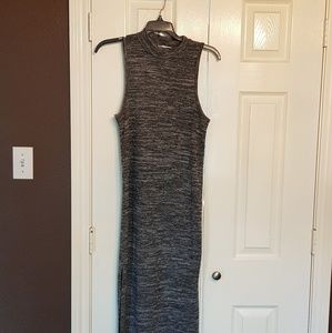 Ankle length crew neck dress